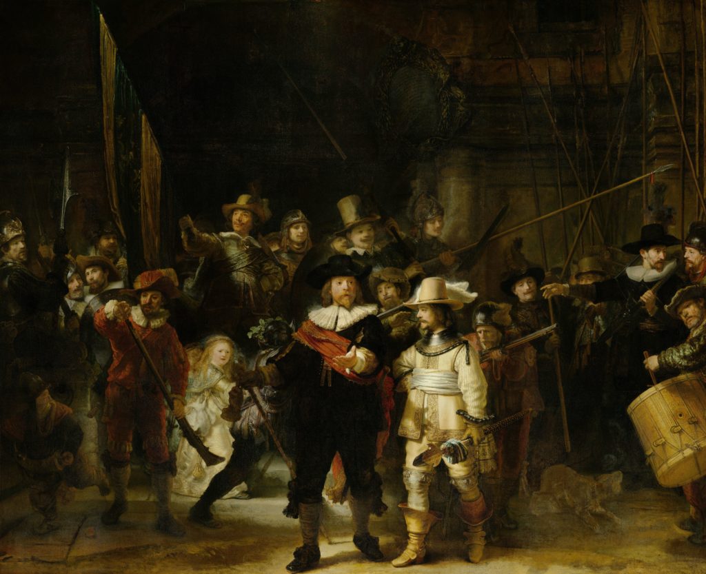 Militia Company of District II under the Command of Captain Frans Banninck Cocq, Known as the ‘Night Watch’, Rembrandt Harmensz. van Rijn, 1642 