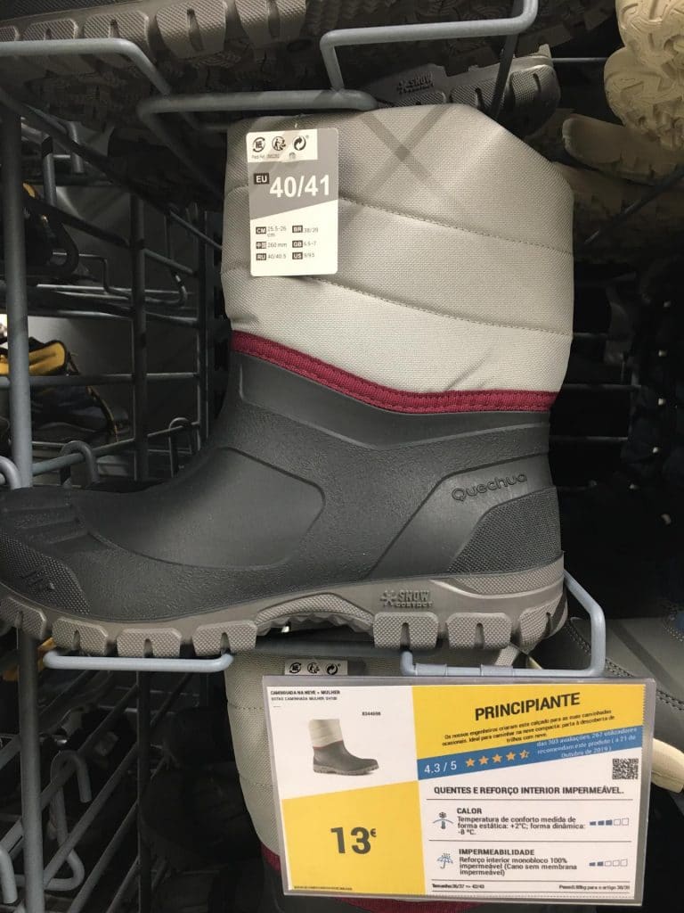 Modelo de Bota de Inverno Decathlon